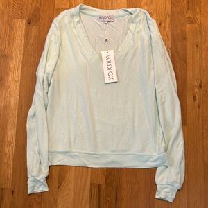 New With Tags Mint Green Wildfox Baggy Beach Jumper